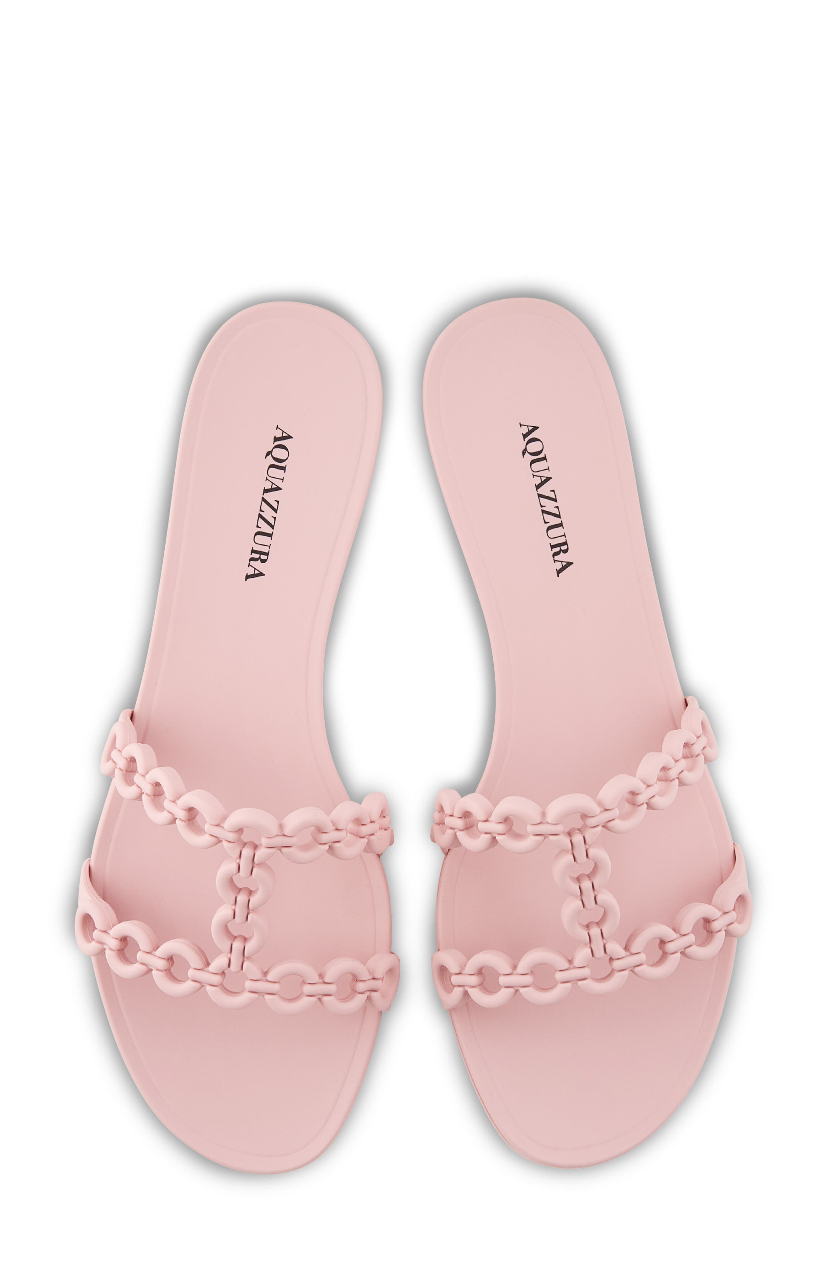 Aquazzura Infinity Chain Jelly Slide Sandal in Mademoiselle Pink at Nordstrom - 5