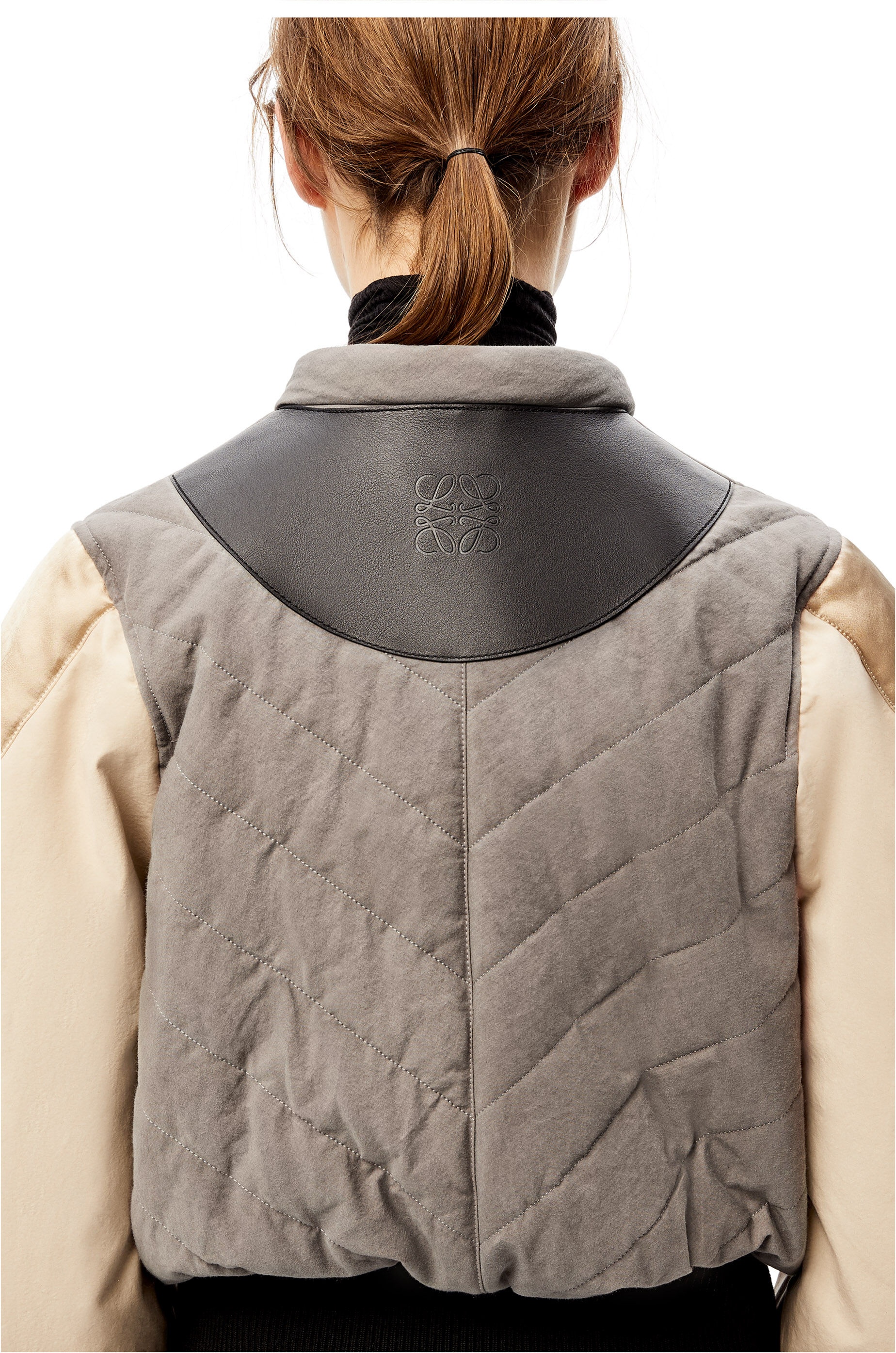 Circular sleeve bomber jacket in cotton - 5