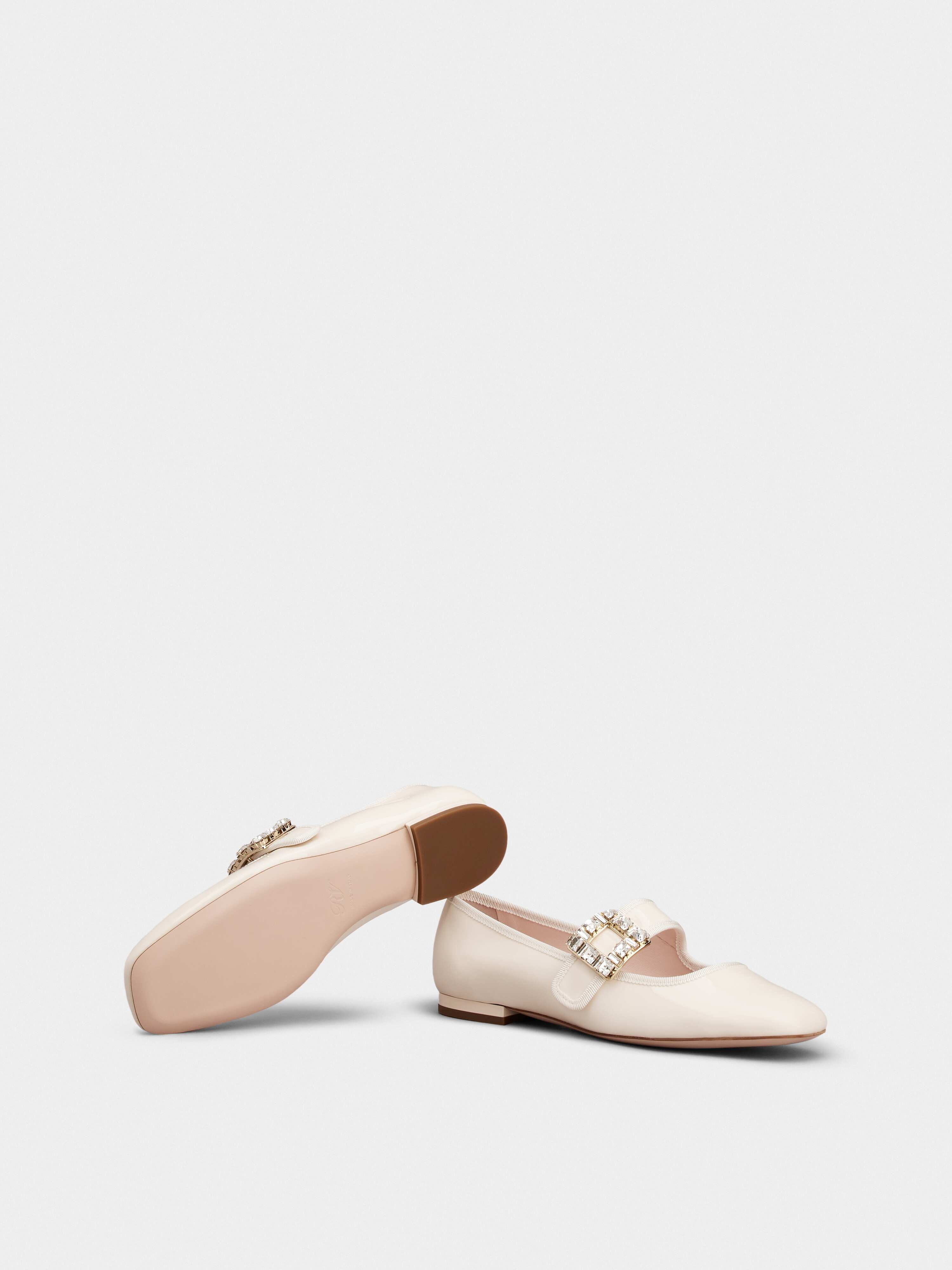 Très Vivier Strass Buckle Babies Ballerinas in Patent Leather - 6