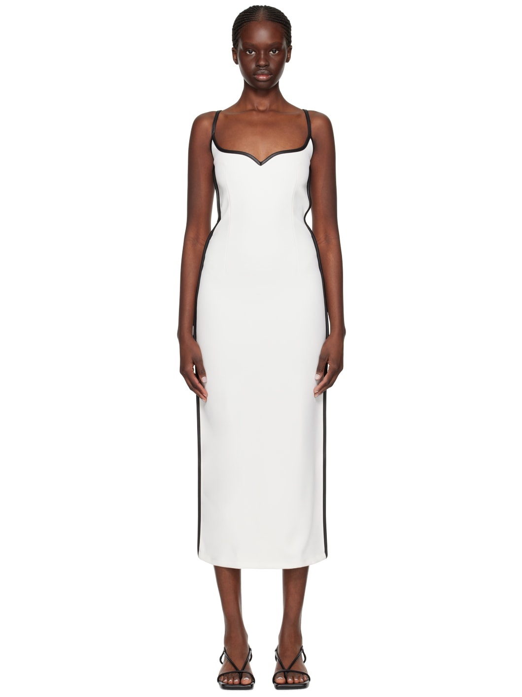 SSENSE Exclusive White Heart Midi Dress - 1