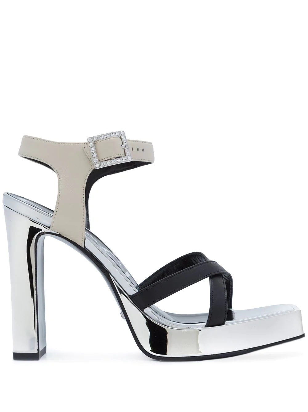 crystal buckle sandals - 1