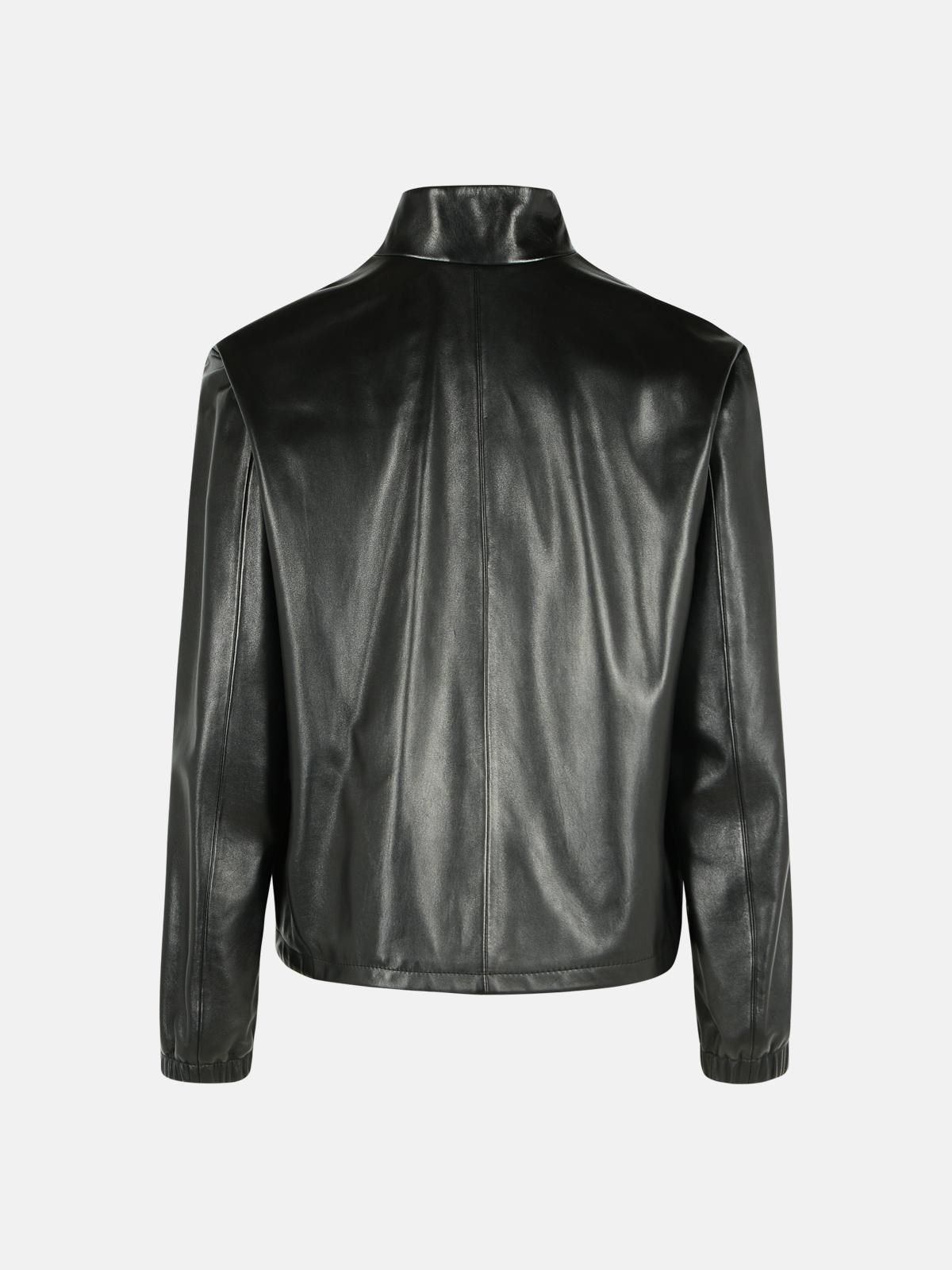 BLACK LEATHER JACKET - 3