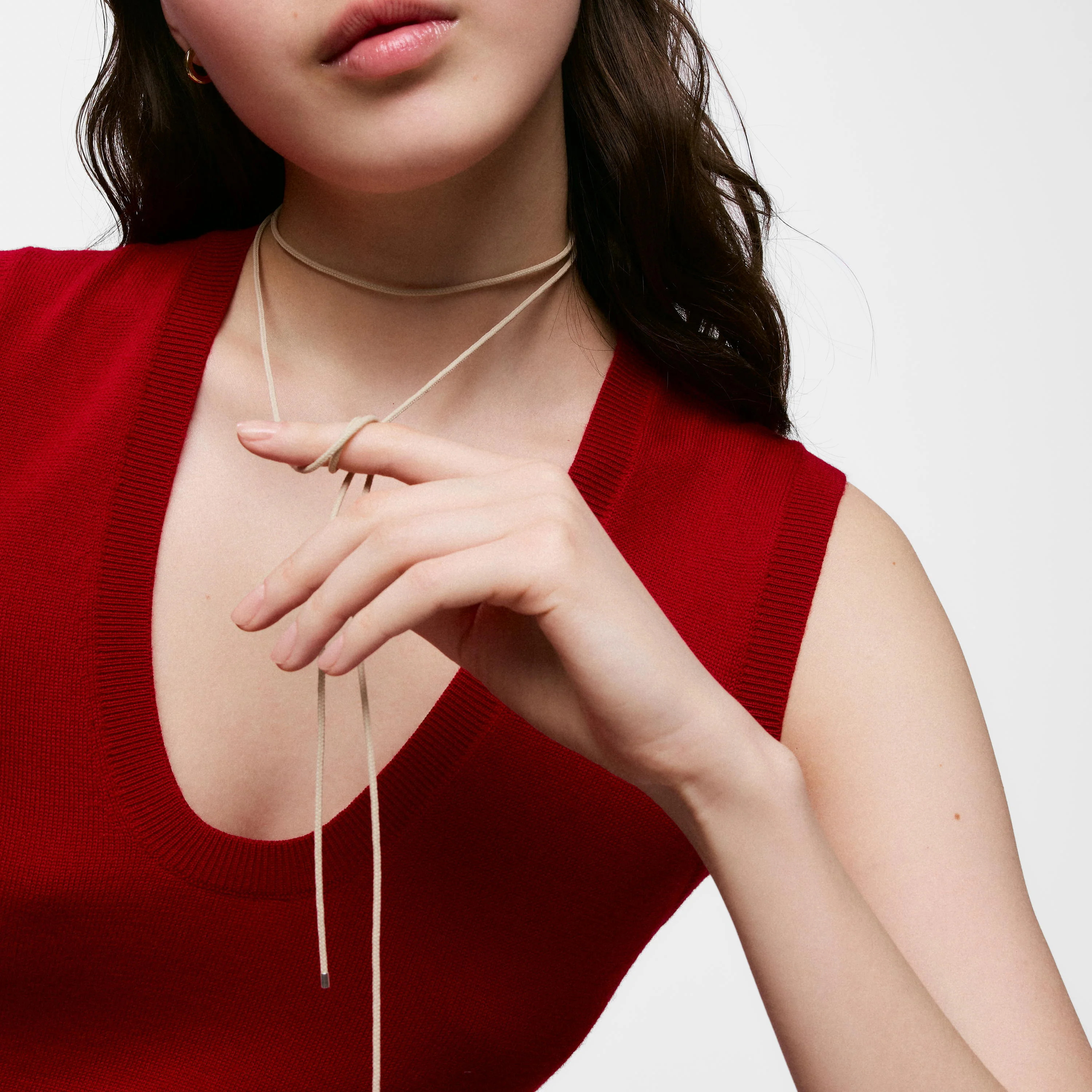 Long beige silver Necklace TOUS Basics - 1