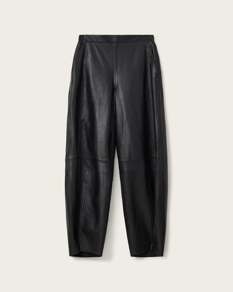 ETTA BARREL LEG LEATHER PANTS 1