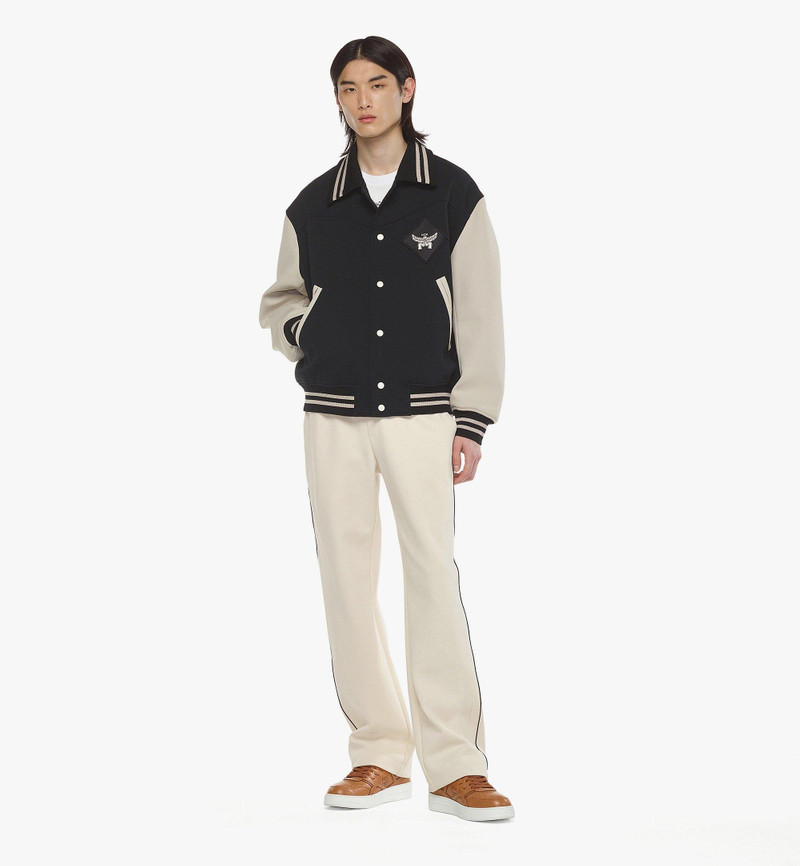 MCM Essential Logo Patch Varsity Jacket outlook