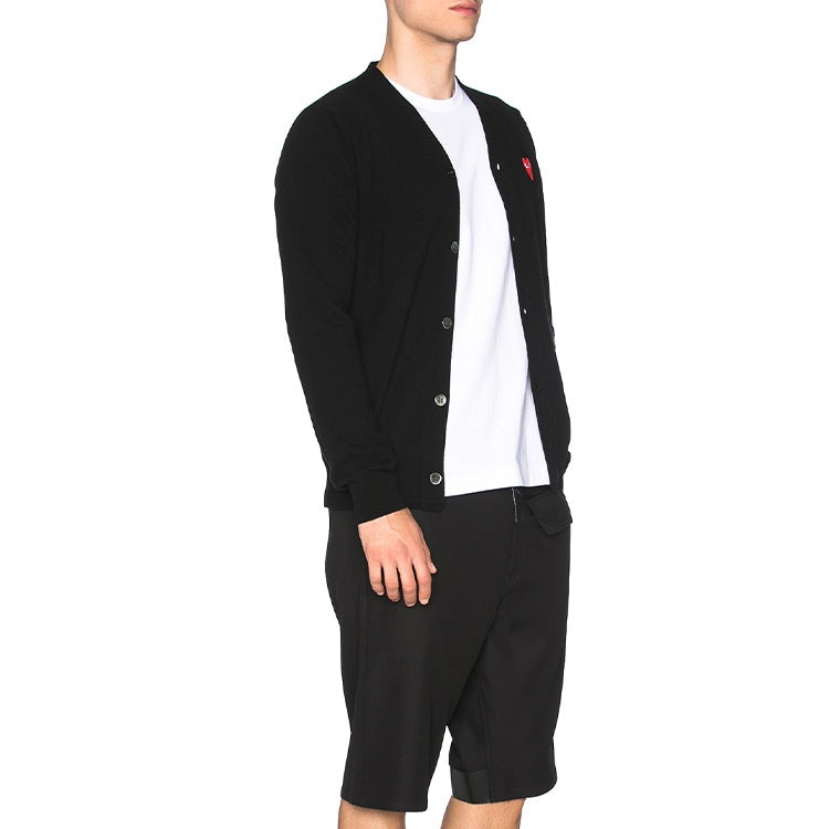 COMME des GARCONS PLAY Cardigan Red Emblem 'Black' AZ-N008-051-1 - 7