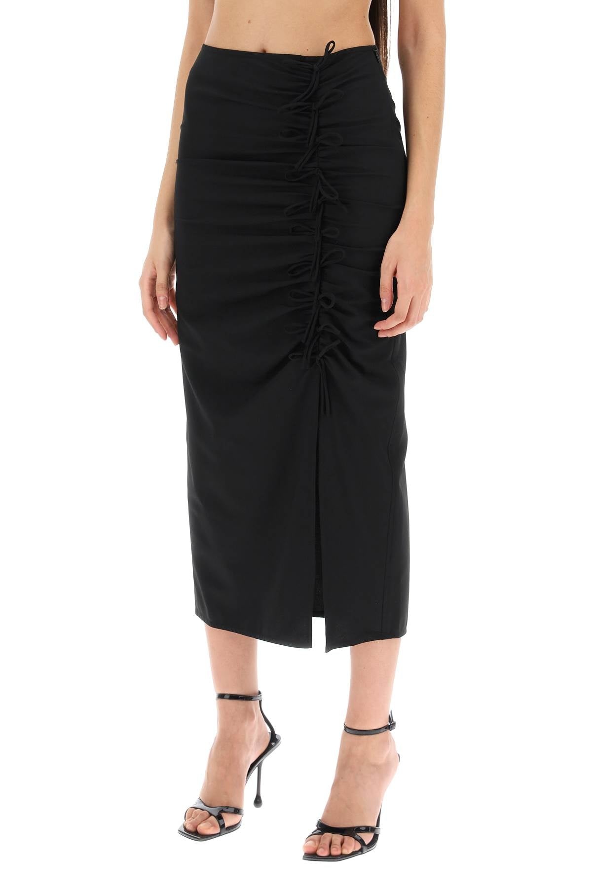 Midi Skirt With Ornamental Bows - 2