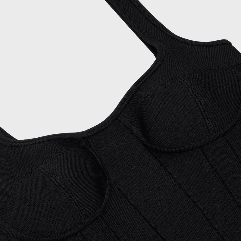 Corset crop top in underpinning viscose 3