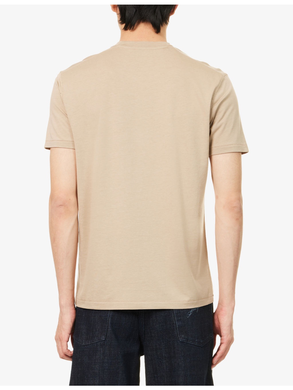 Embroidered-Logo Short-Sleeved Woven-Blend T-Shirt - 4