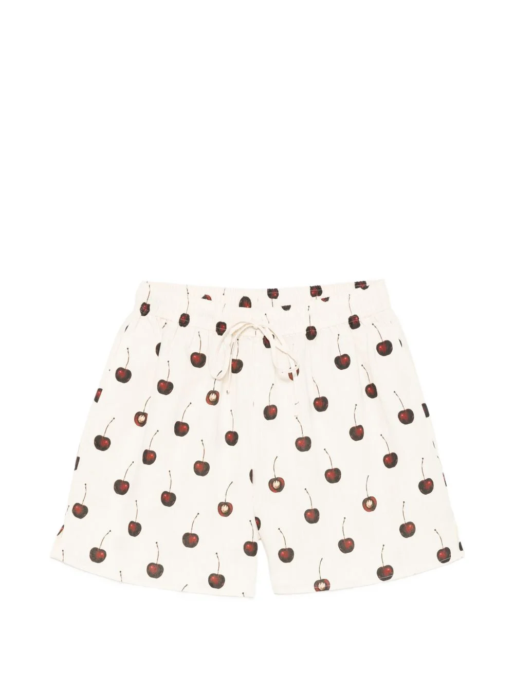 cherry-print drawstring shorts - 1