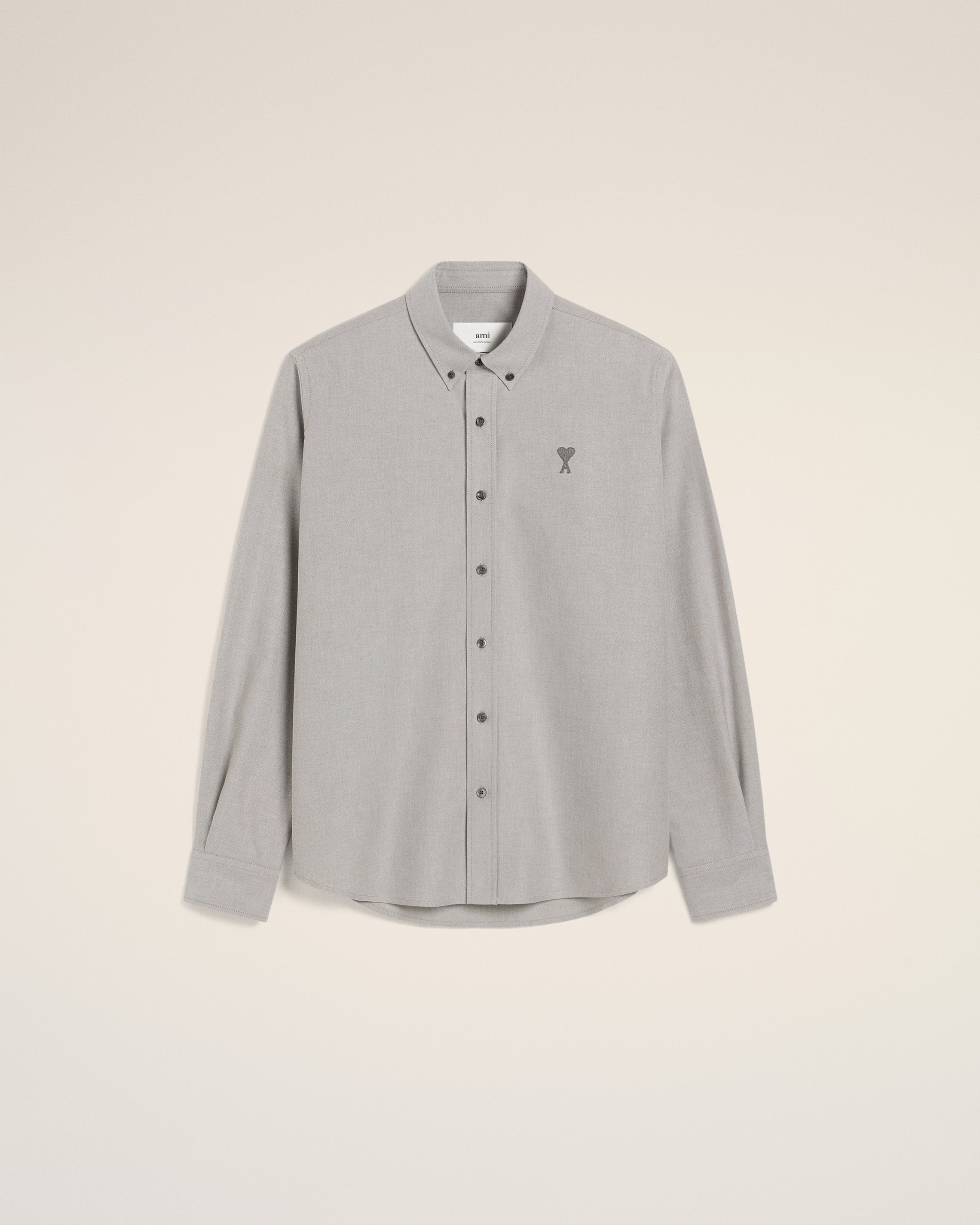 GREEN COTTON BUTTON-DOWN AMI DE CŒUR SHIRT - 1
