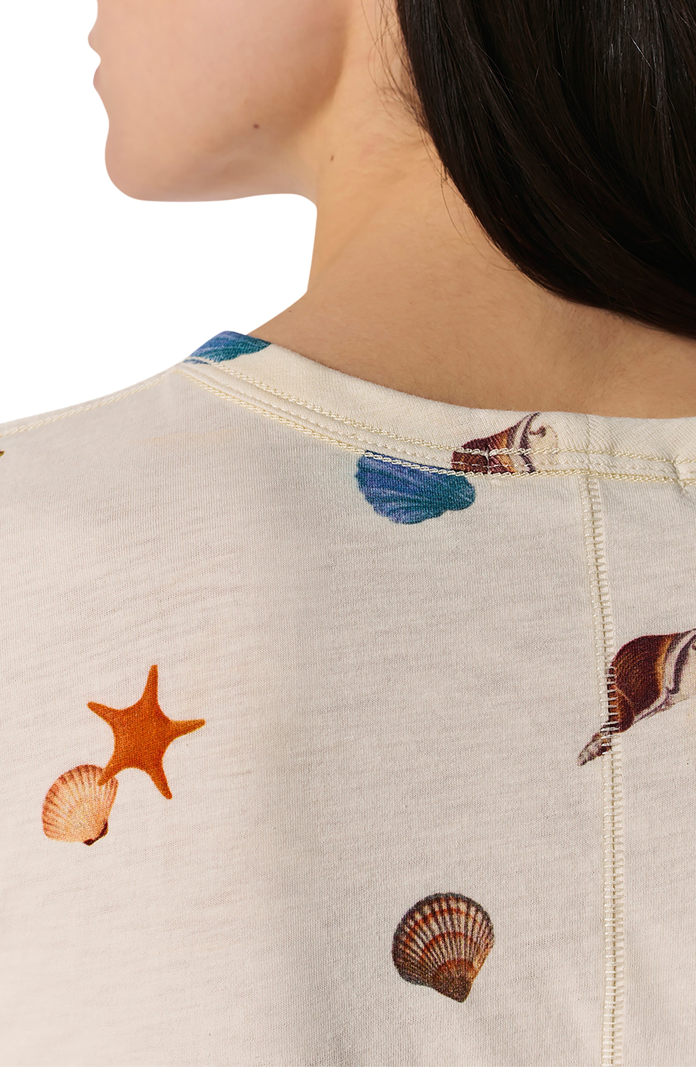 rag & bone Seashell Print Cotton T-Shirt in Ivy at Nordstrom - 8