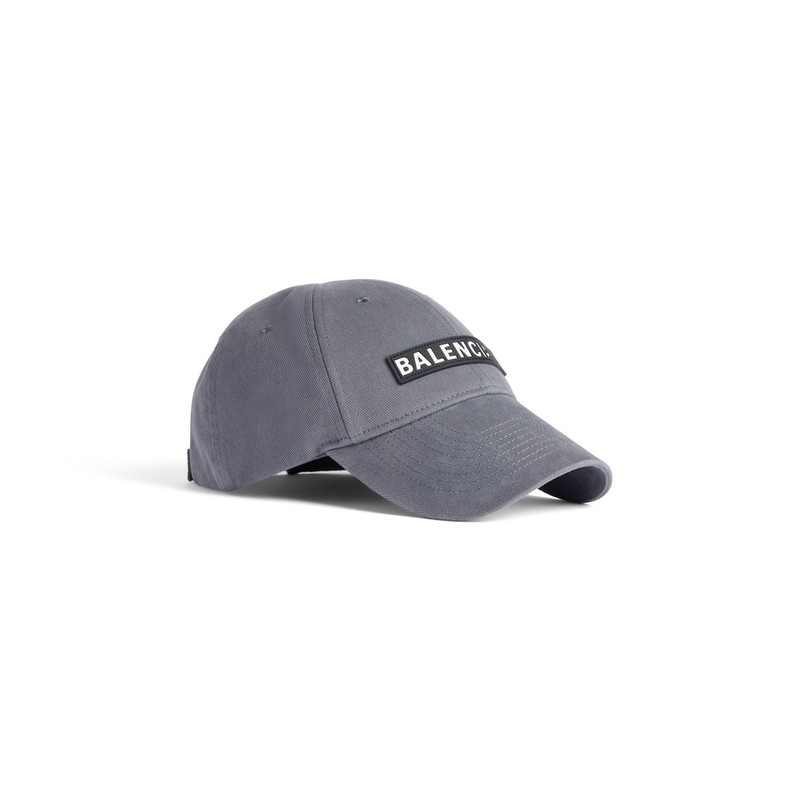 BALENCIAGA Men's Patch Cap in Grey outlook