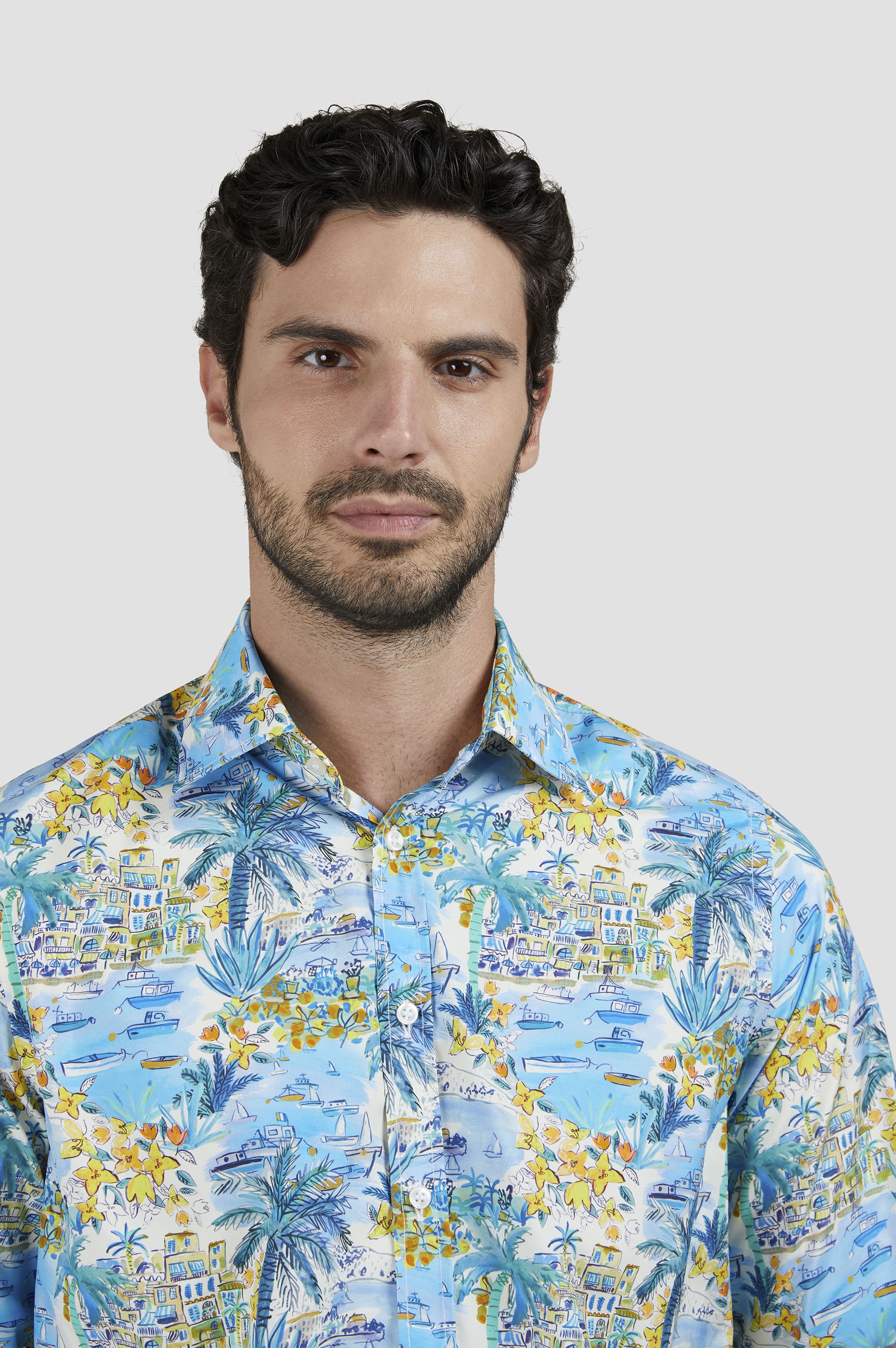COTTON SHIRT WITH CAPRI PRINT - 4