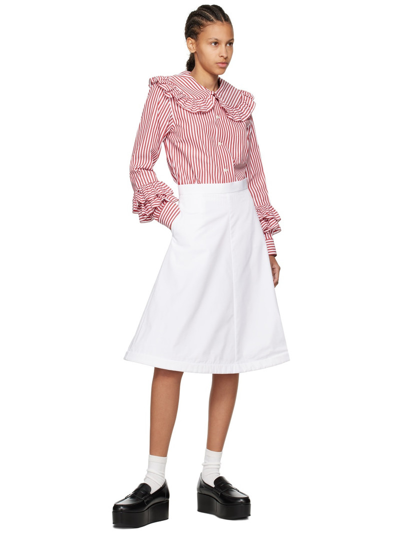 Comme des Garçons GIRL White Wire Midi Skirt outlook