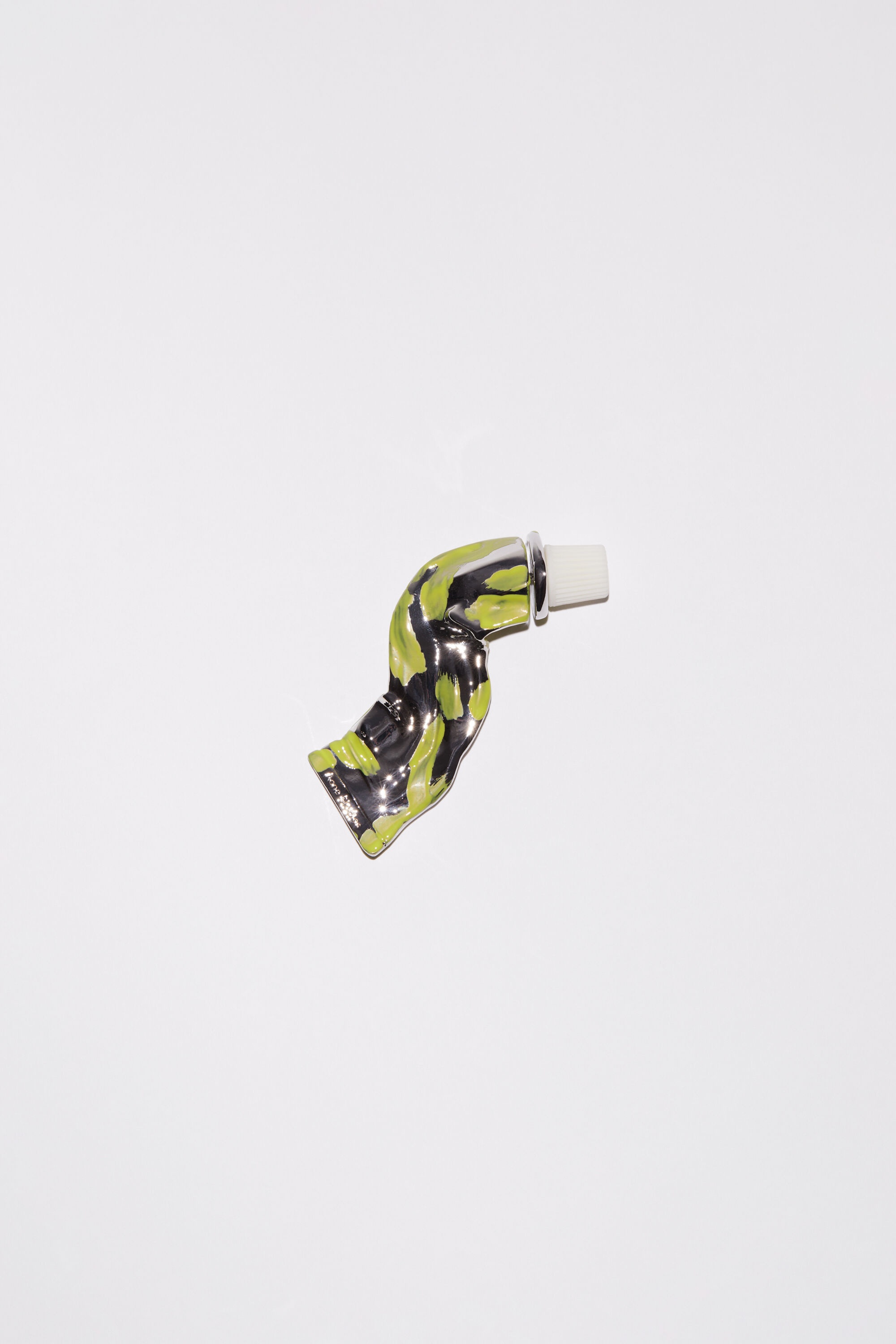 Paint tube earring - Silver/yellow - 1