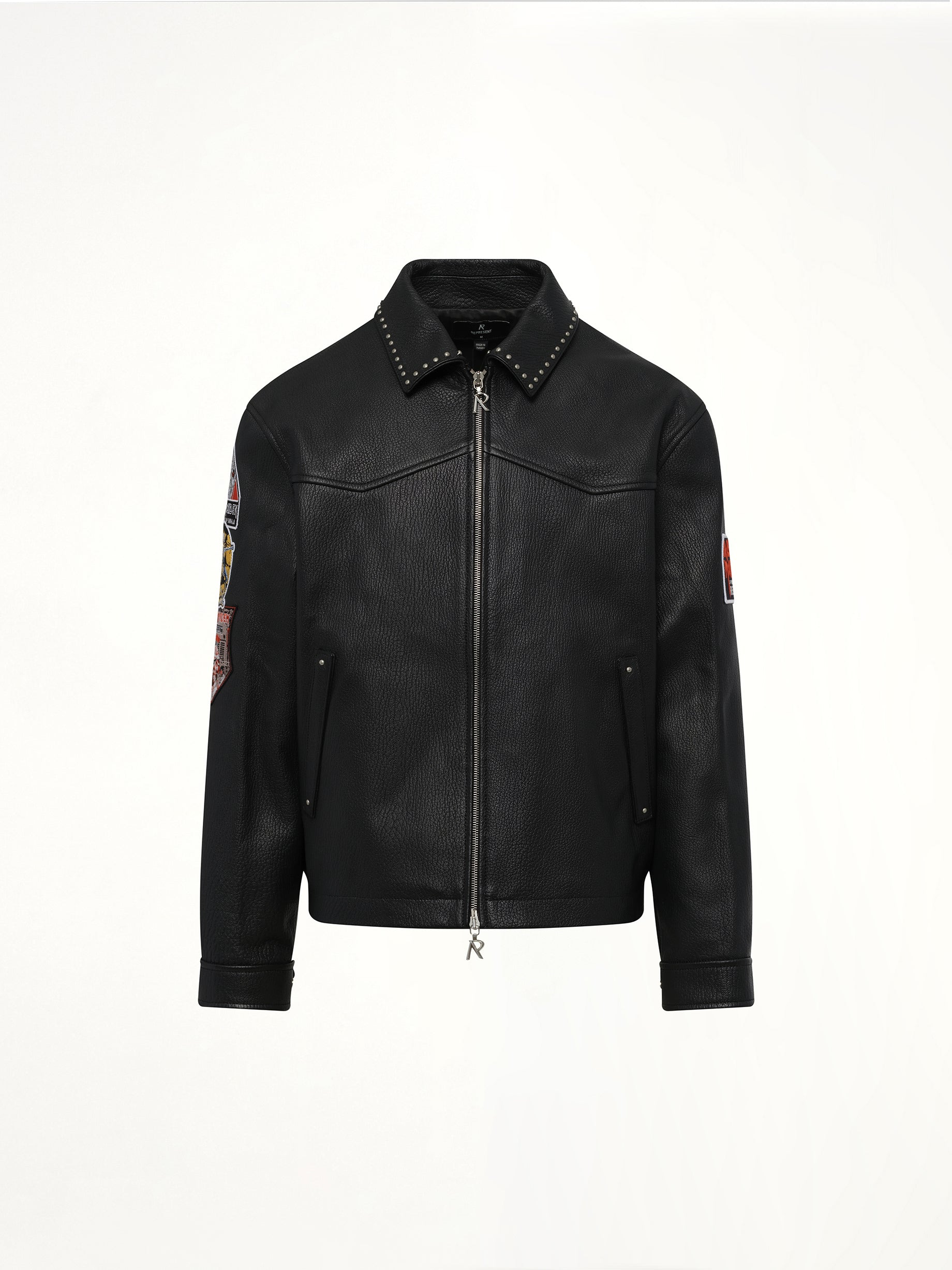 Iron Maiden Trooper Leather Jacket in Jet Black - 2