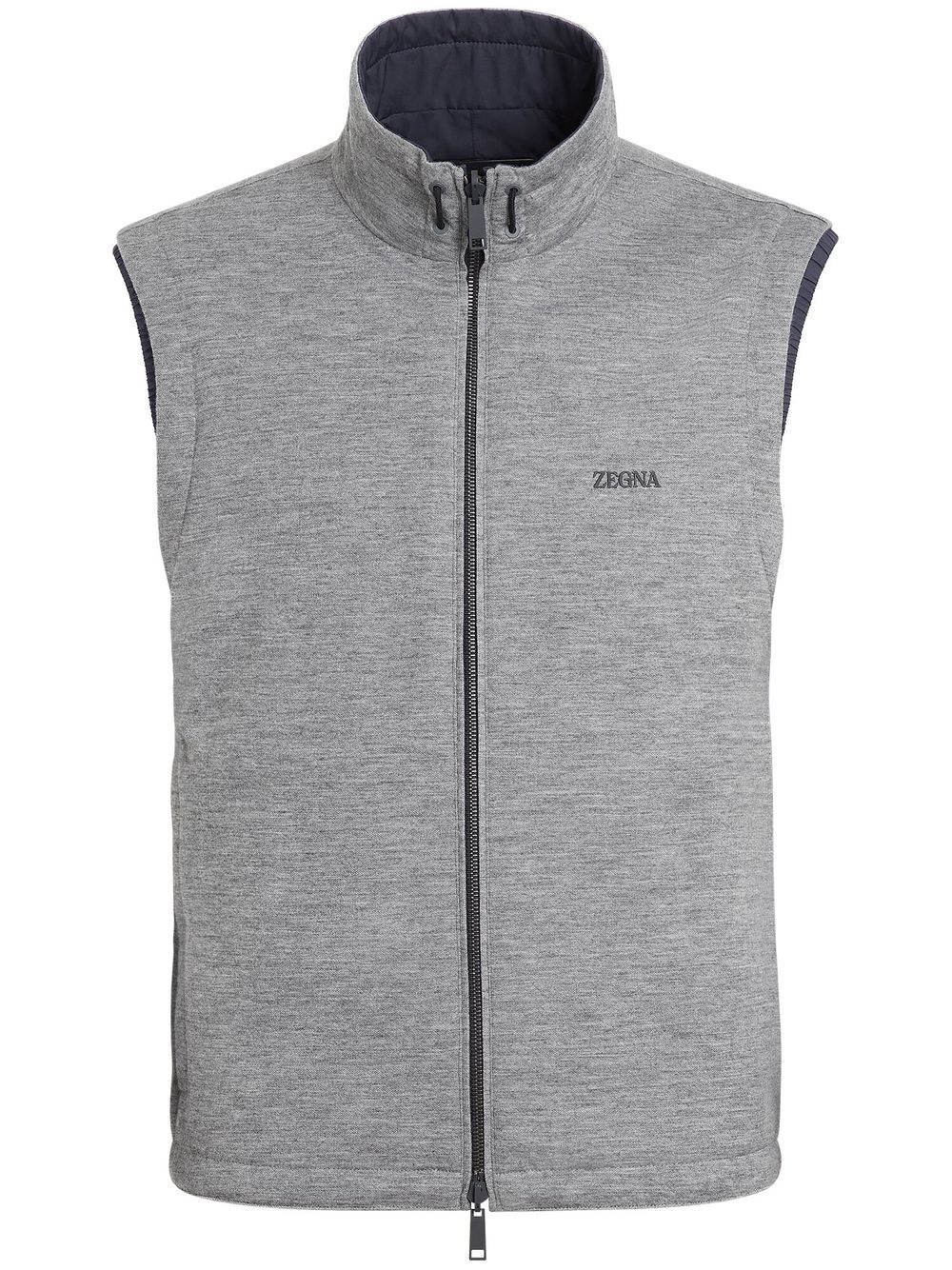 reversible zip-up vest - 6