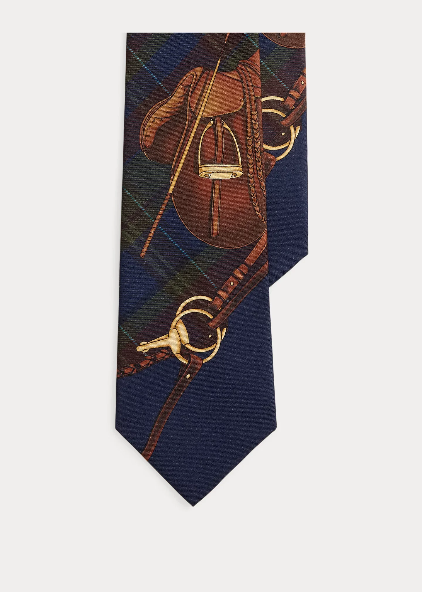 Graduate Equestrian-Plaid Silk Tie - 1