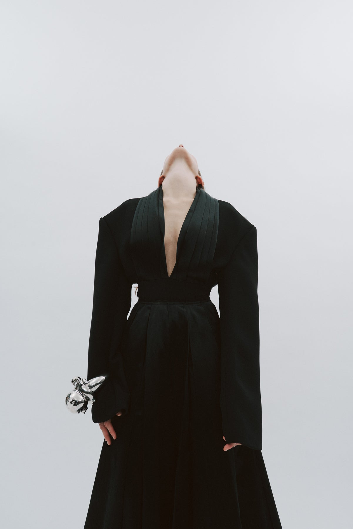 SATIN PANELLED SKIRT BLACK - 8