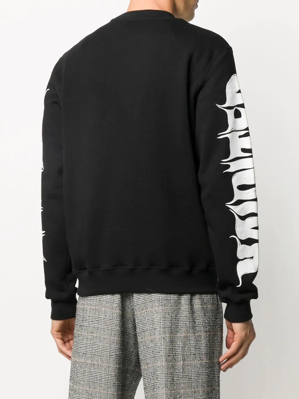 logo-print cotton sweatshirt - 4