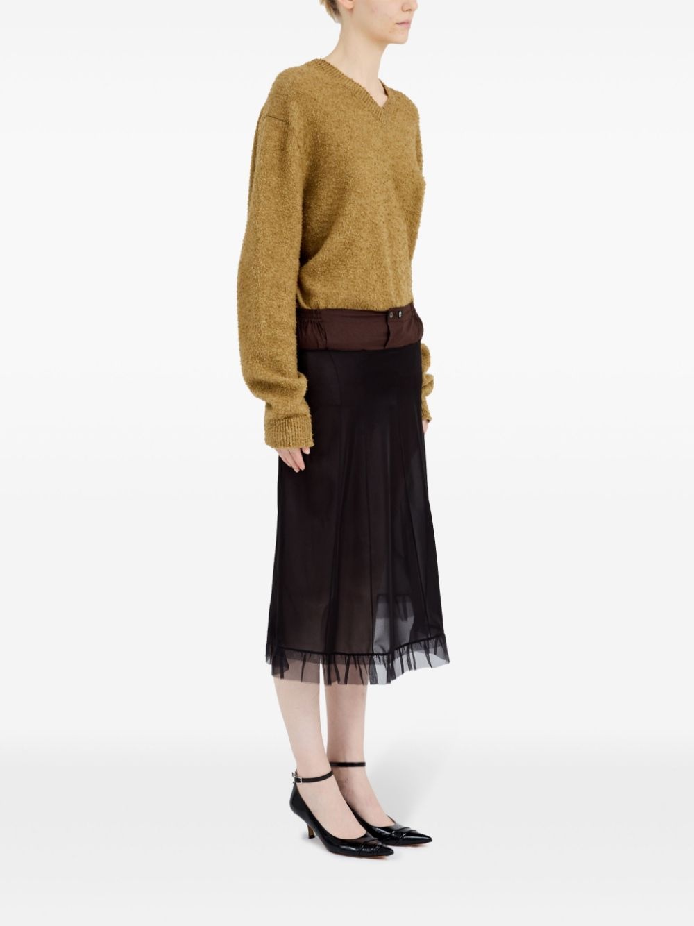 tulle midi skirt - 3