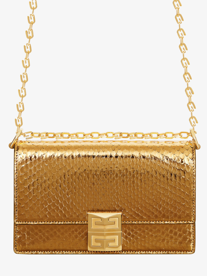 SMALL 4G BAG IN PYTHON WITH CHAIN 7