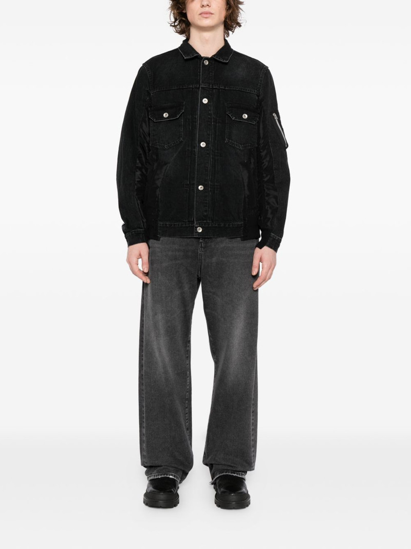 sacai denim mixed media twill jacket outlook