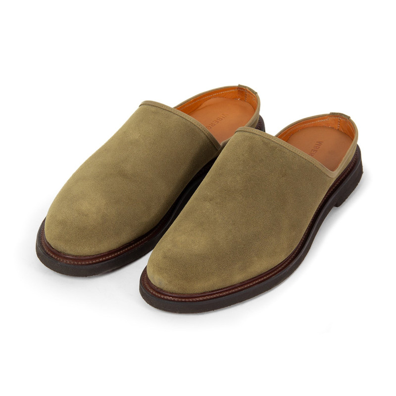 VIBERG Mule - Avocado Janus Calf Suede outlook