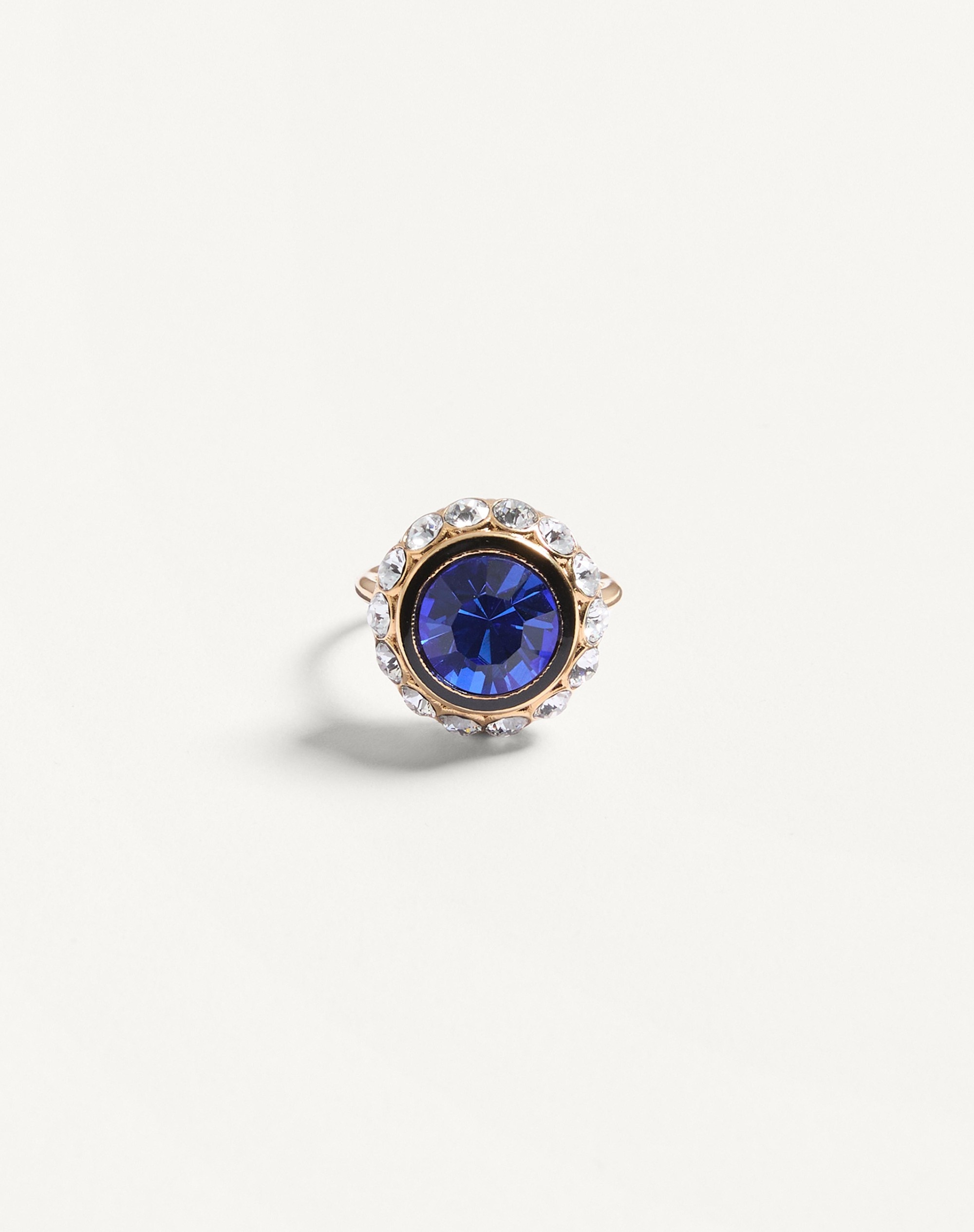 VLOGO SIGNATURE RING IN METAL, ENAMEL AND CRYSTALS - 1