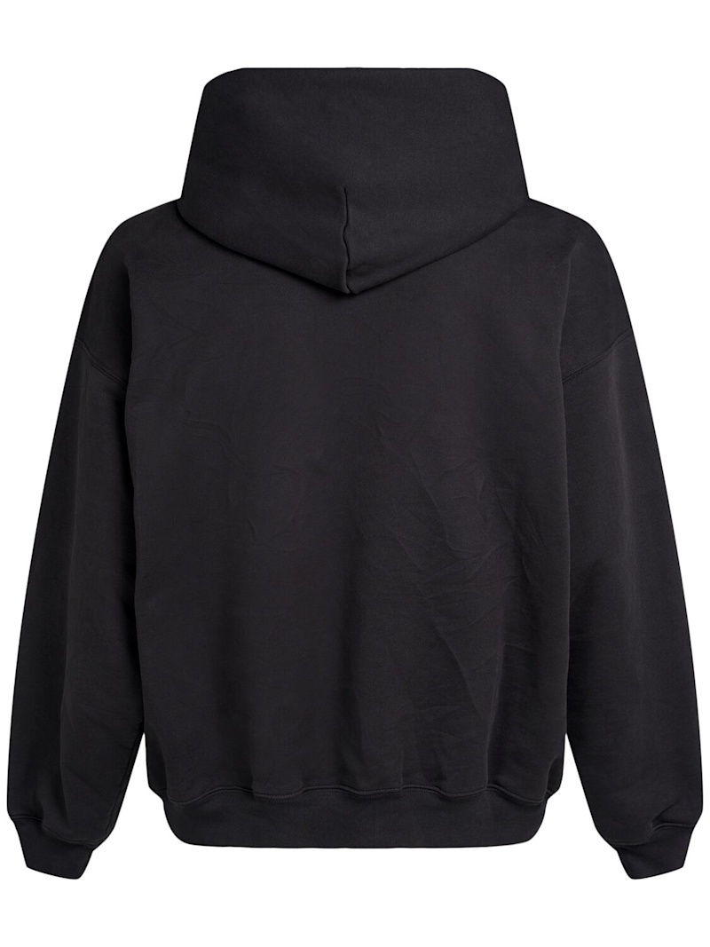 Icon print cotton hoodie - 4