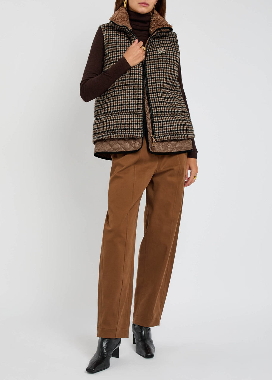 Moncler Touvet Houndstooth Quilted Wool-blend Gilet - 4