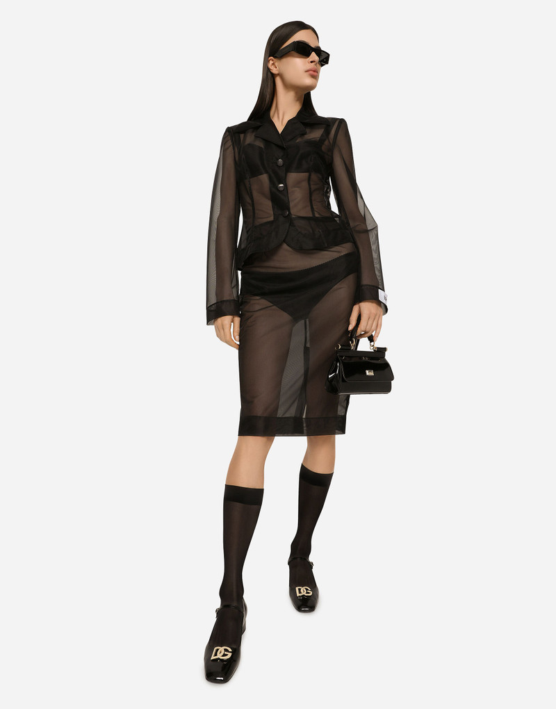 Single-breasted marquisette Dolce jacket 5