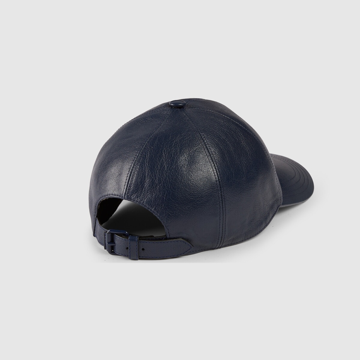 Leather baseball hat with Double G - 5
