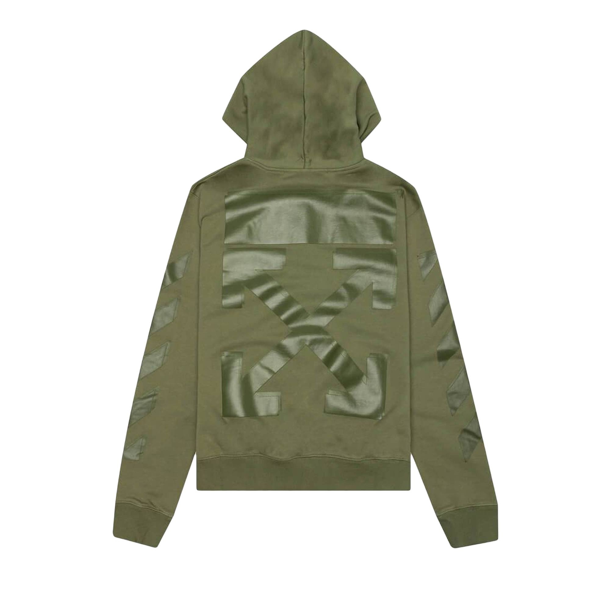 Off-White Rubber Arrow Slim Hoodie 'Green/Green' - 2