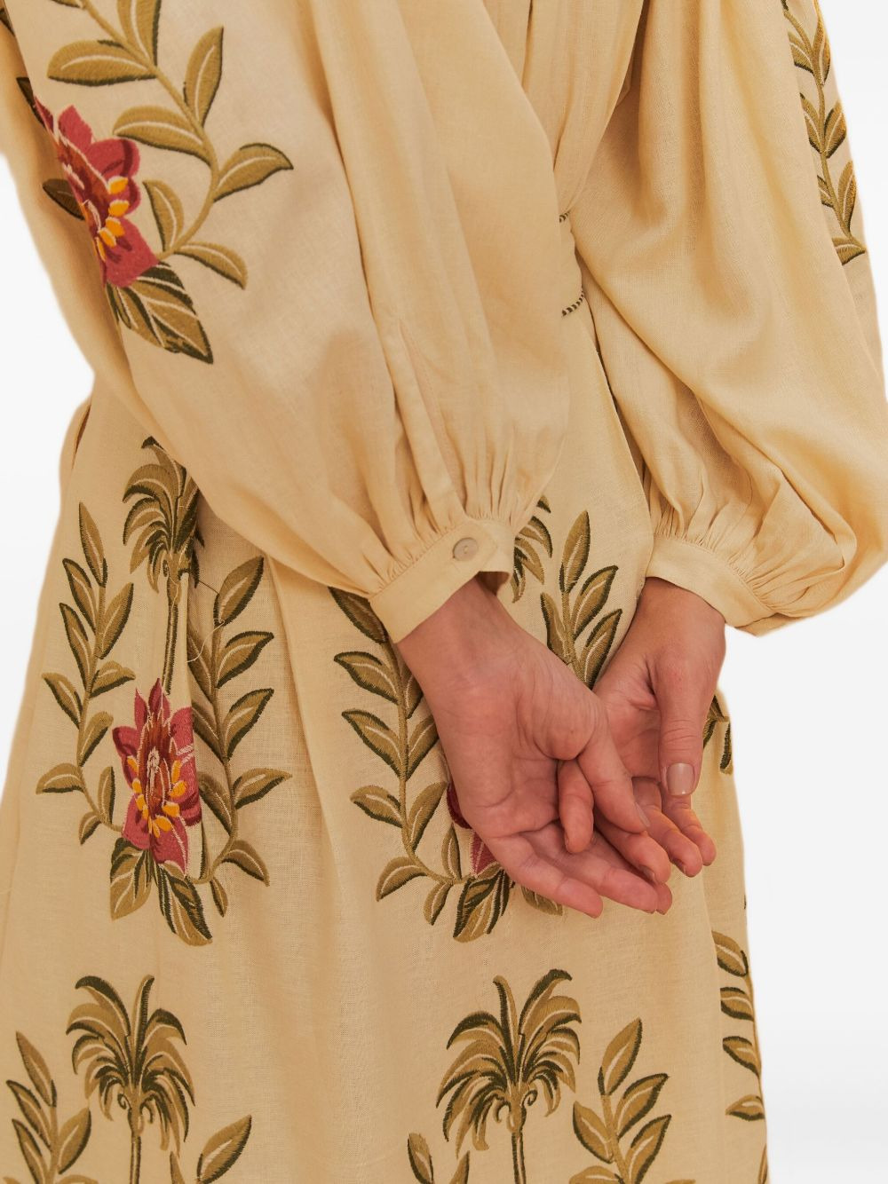 Tropical Flower embroidered blouse - 4