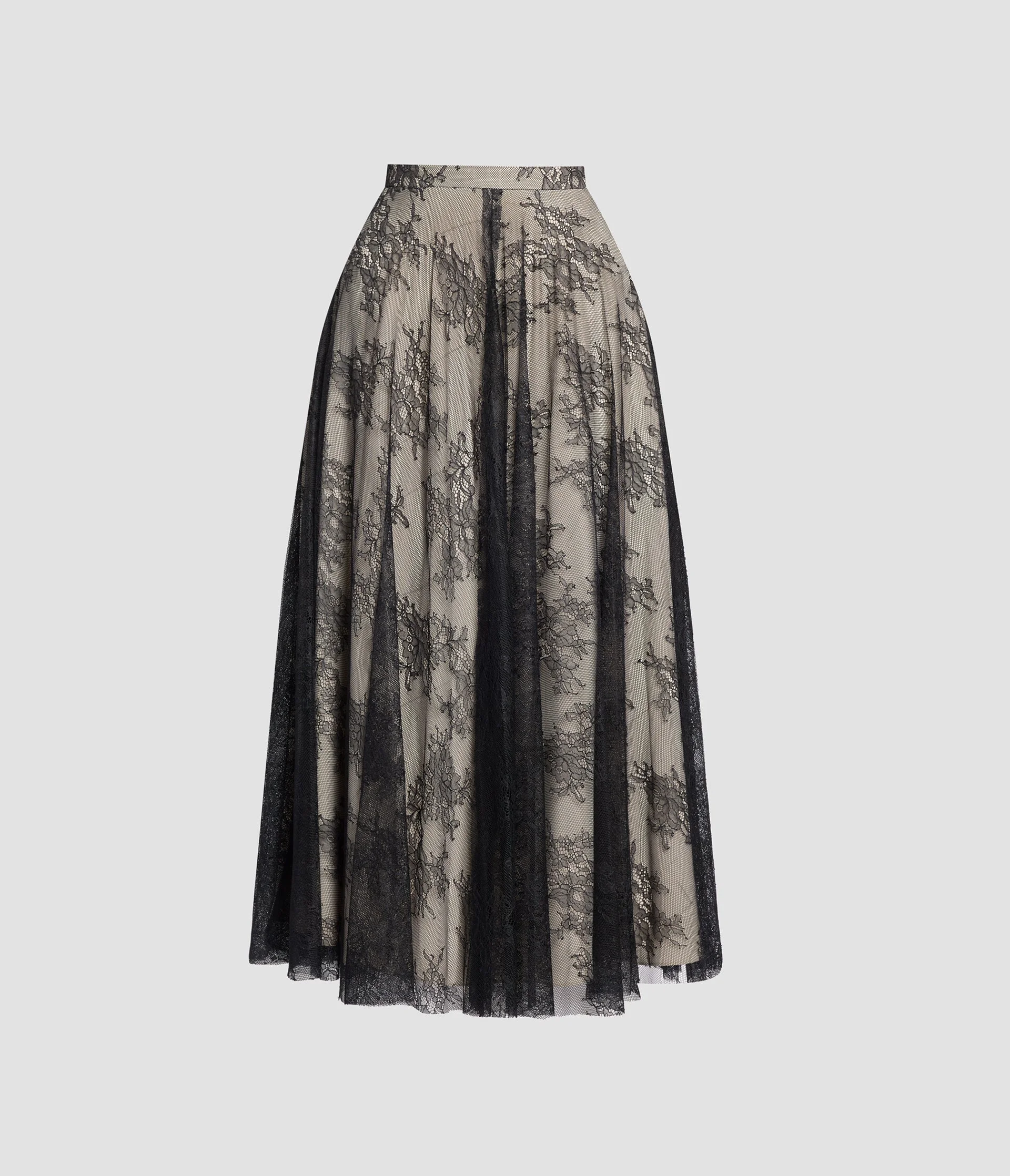 FLORAL LACE A-LINE SKIRT - 1