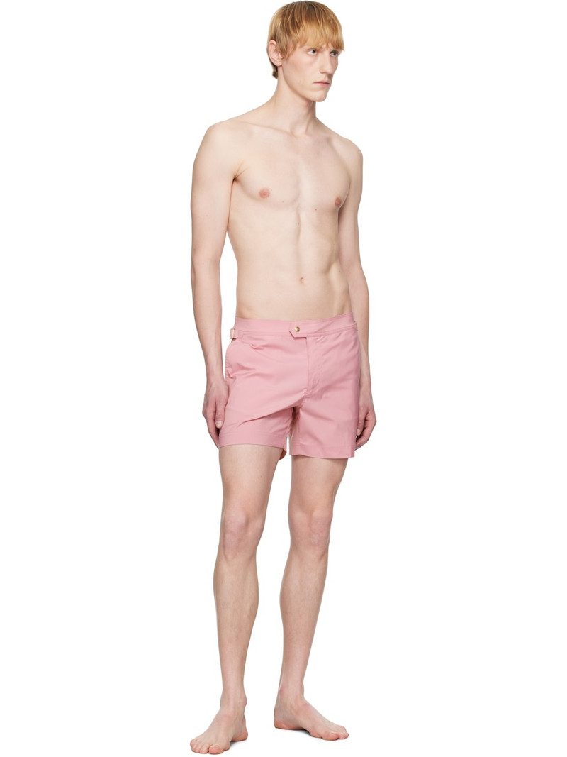 TOM FORD Pink Poplin Swim Shorts outlook
