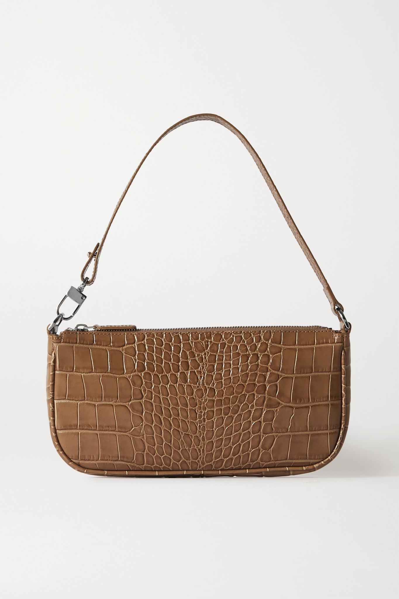 Rachel croc-effect leather shoulder bag - 1