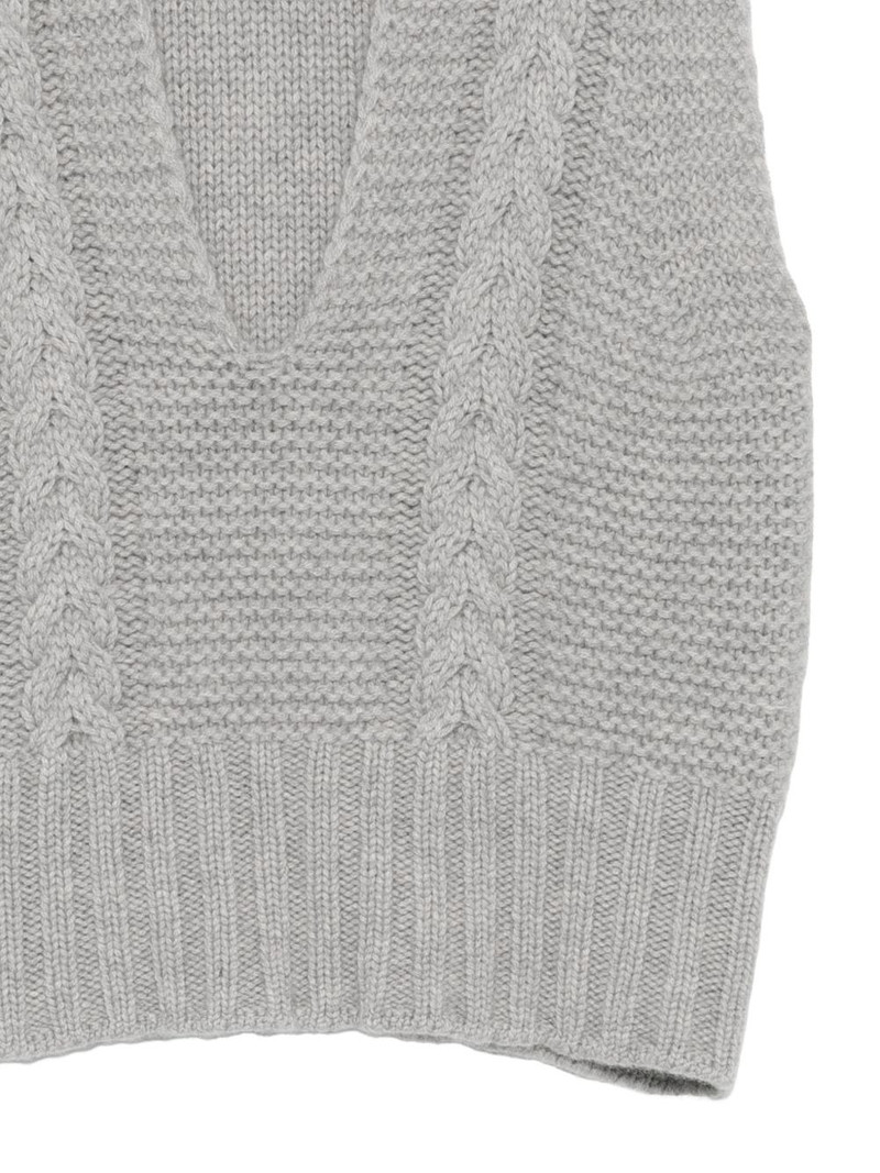 Sallie cable-knit V-neck top 3