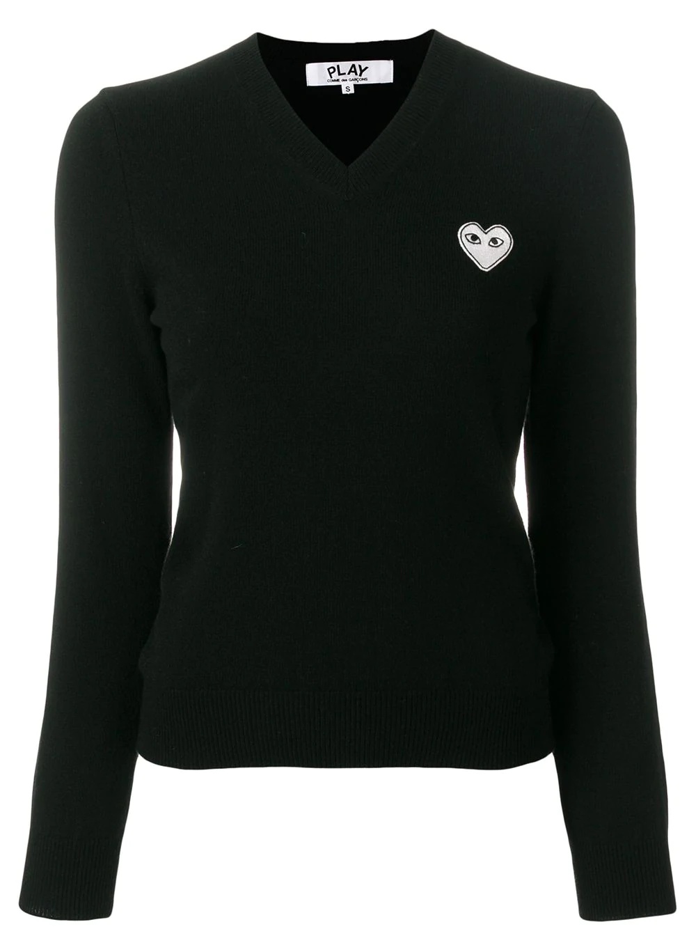 V-neck heart logo sweater - 1