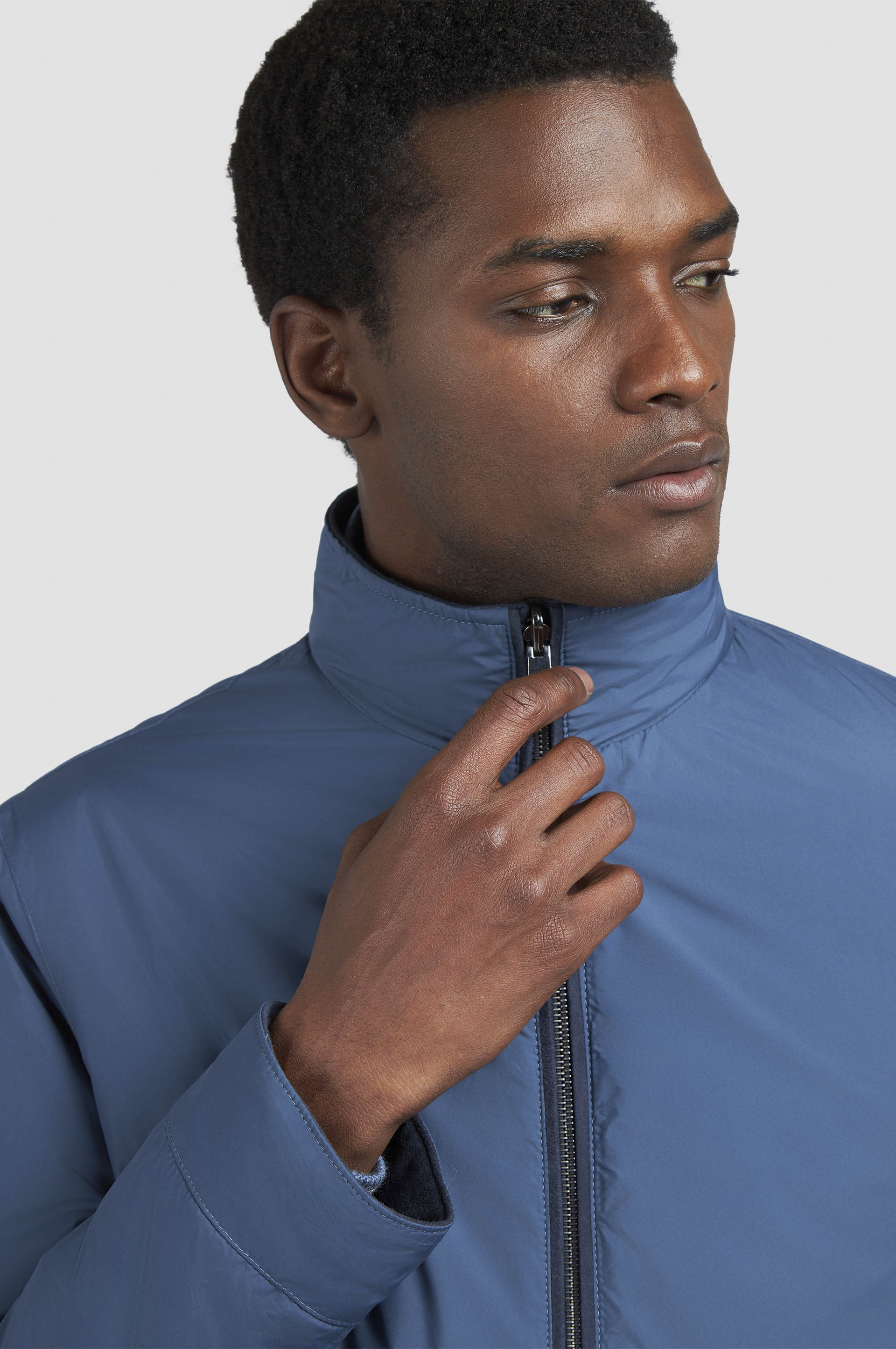 REVERSIBLE JACKET IN AQUALEATHER - 9
