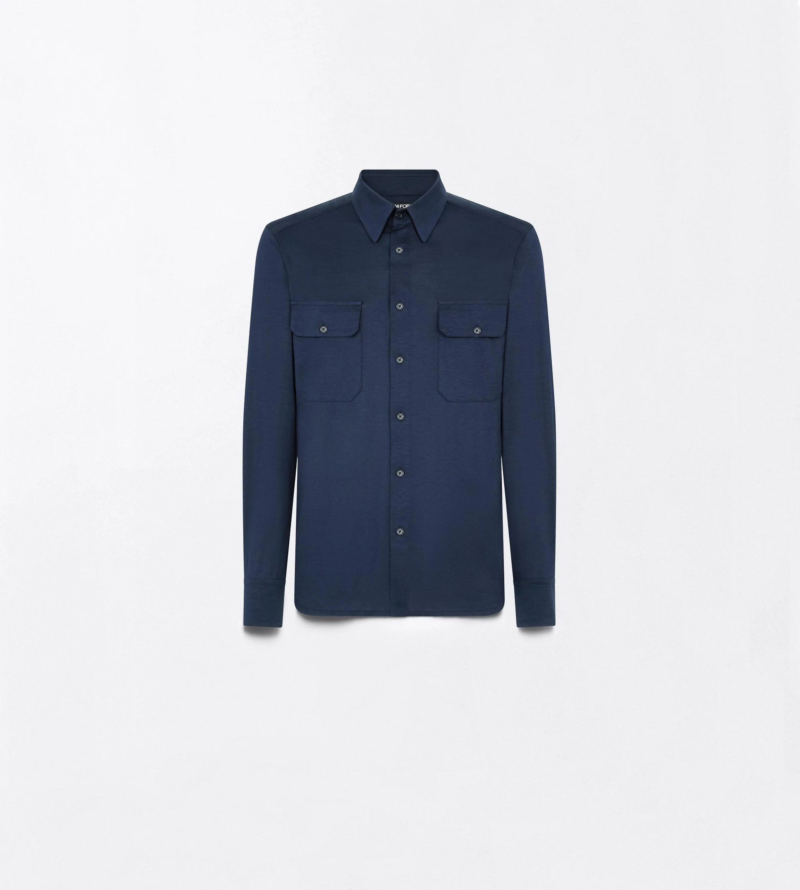 SILK COTTON BLEND MILITARY SHIRT - 1
