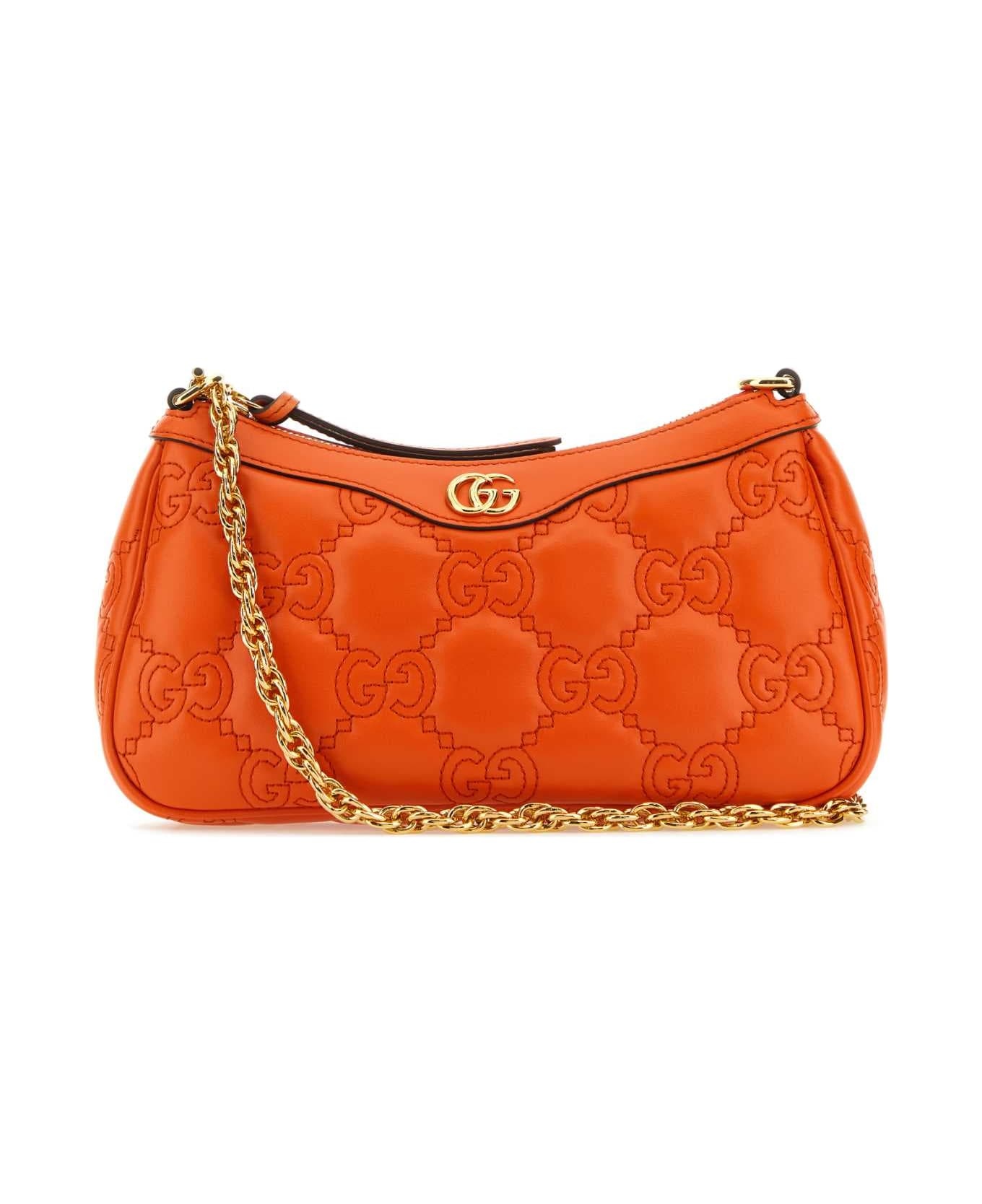 Orange Leather Handbag - 1