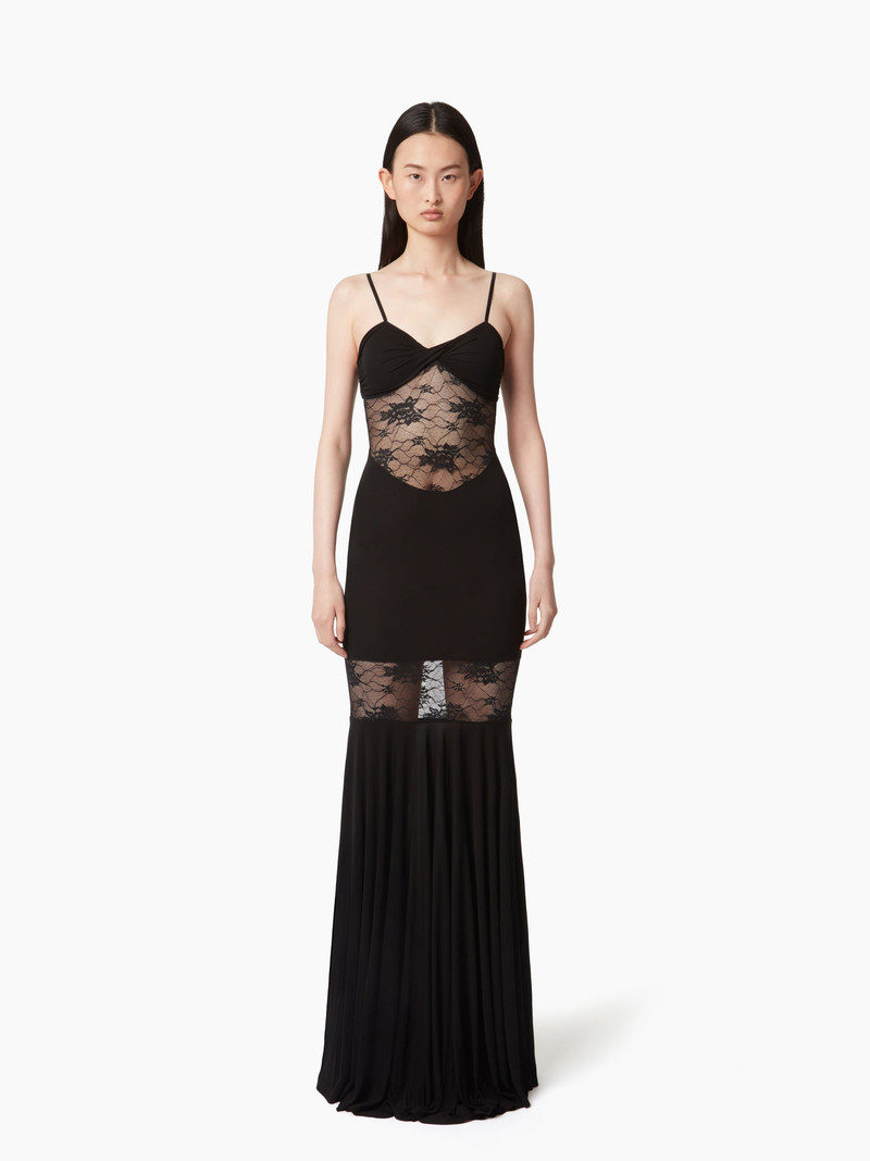 MERMAID DRESS WITH LACE INSERTS - 1
