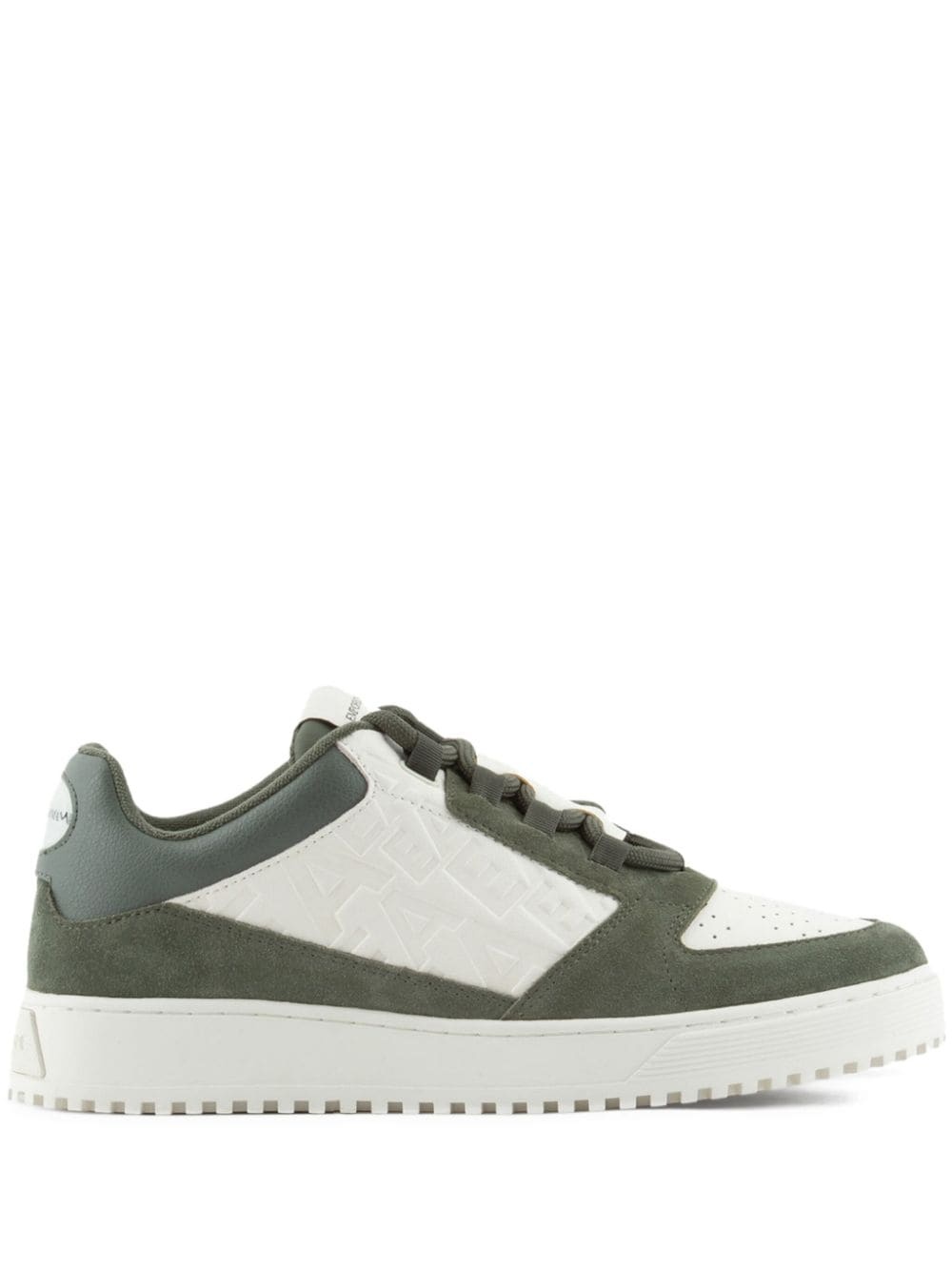 logo-debossed panelled sneakers - 1