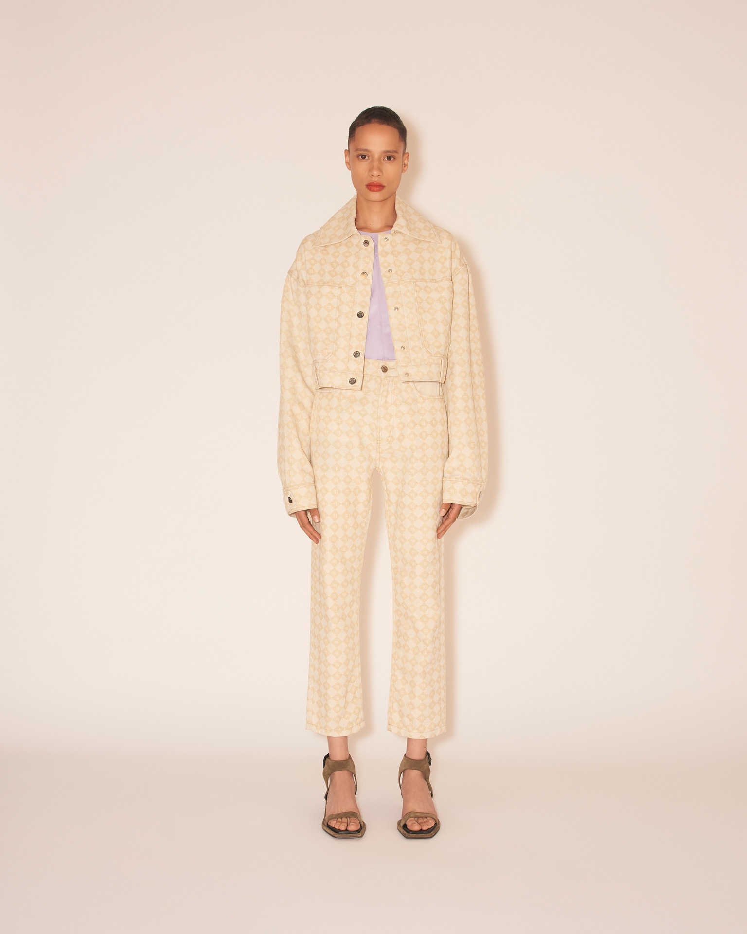 KEMIA - Straight leg trousers - Natural - 2