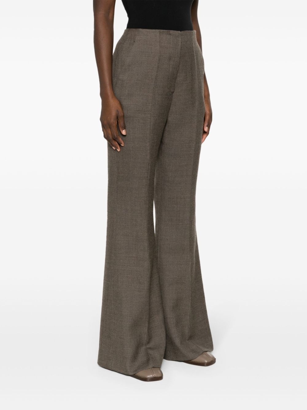 high-rise flared trousers - 3