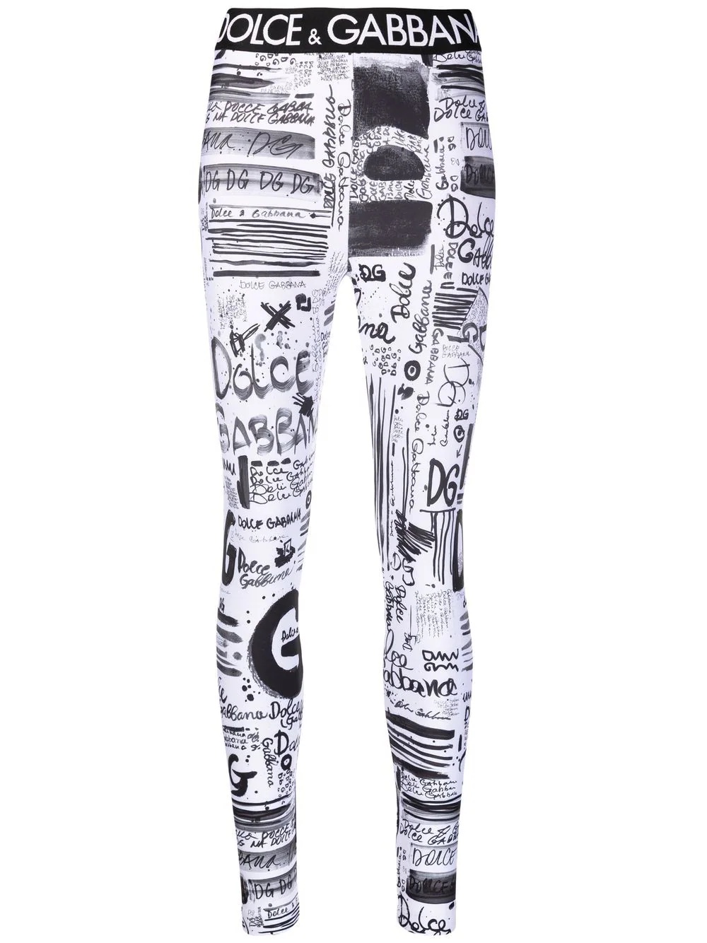 graffiti-print leggings - 1