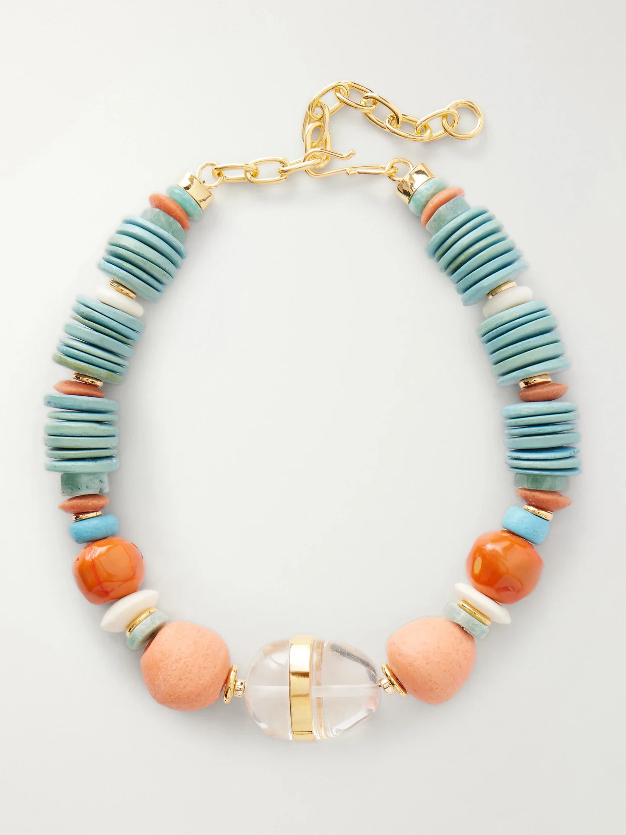 Neptune Gold-plated Multi-stone Necklace - 1